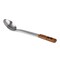 Petromax Kitchen or Campfire Serving Spoon, Durable Stainless Steel with Long Wooden Handle